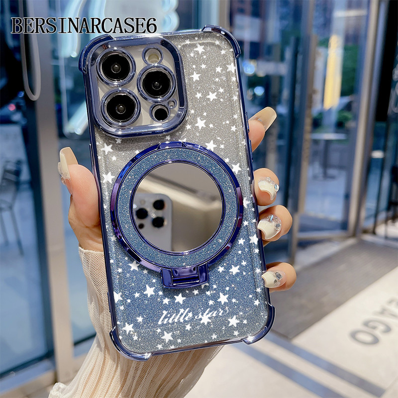 Case Redmi 13C A1 10 10C 13C 9T Case Dengan Stand Cermin Bracket Stand Soft Case Redmi Note 9 Note 1