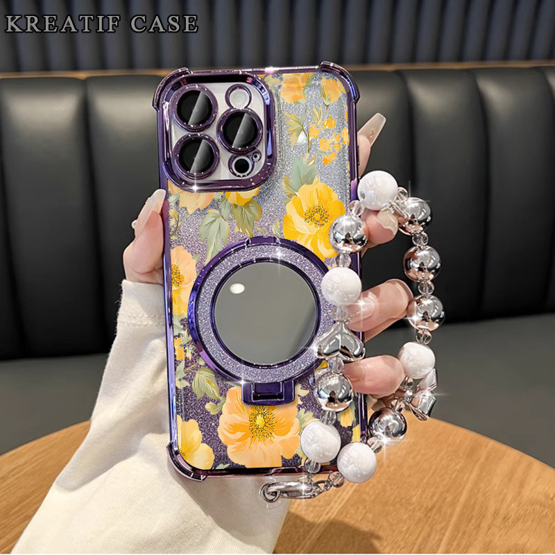 Case Oppo A3x A60 A5 2020 A7 Glitter Card Anti Jatuh Casing Oppo A3s A5s A12 A16 A33 A52 Oppo A17 A3