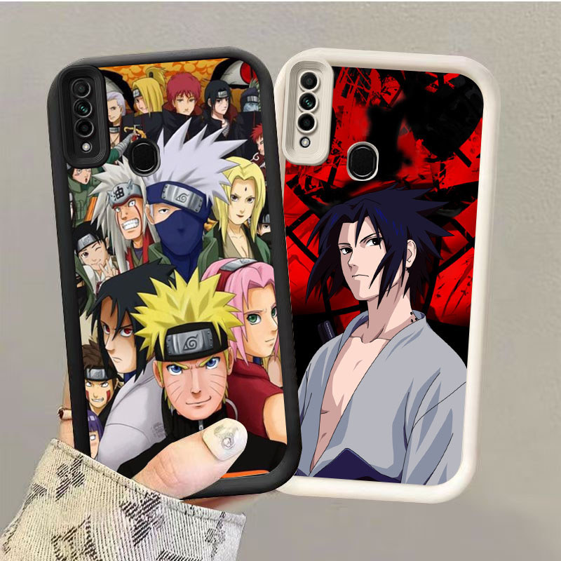 GK-59 Naruto Itachi Silikon hitam putih Casing untuk OPPO Realme Narzo Reno A31 10A 20A F15 A91 C3 5