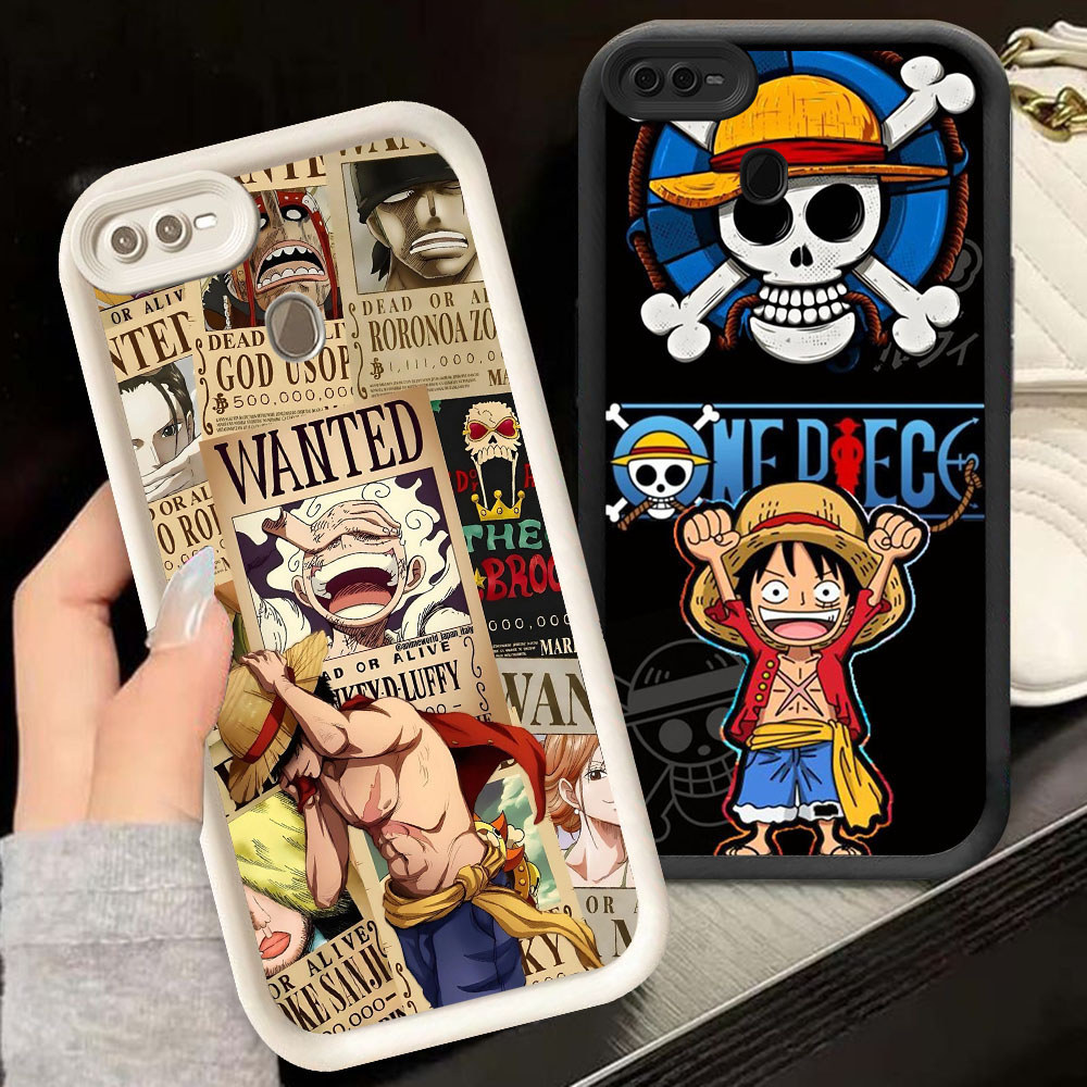 TS-78 Monkey D Luffy Shockproof Casing untuk OPPO A7 F7 A12s A12 F9 A5S Realme 2 Pro