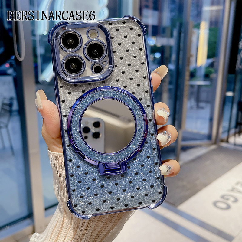 Case Redmi A1 10 10C 13C 9T Case Dengan Stand Cermin Bracket Stand Soft Case Redmi Note 9 Note 10 Ce