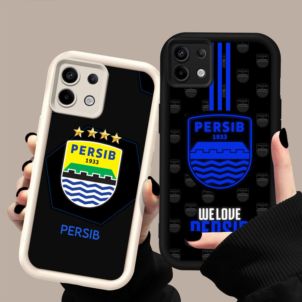 GK-69 Persib logo Silikon hitam putih Casing untuk Infinix Tecno ITEL Smart POP Spark Pova GT 7 GO 3