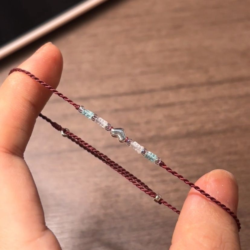 Gelang Keberuntungan Anak Perempuan Desain Siswa Gelang Buatan Tangan Sederhana Tenun Tali Merah Cer