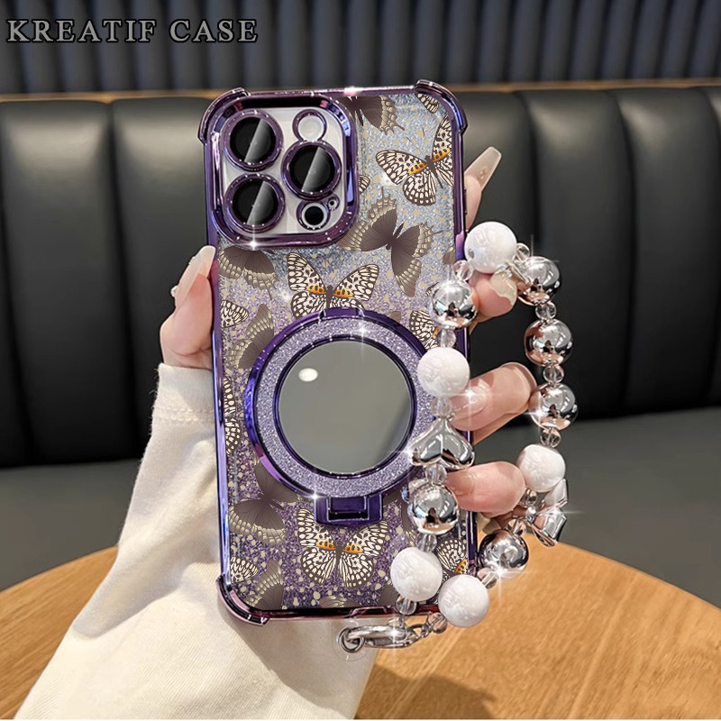 Case Oppo A3x A60 A5 2020 A7 Glitter Card Anti Jatuh Casing Oppo A3s A5s A12 A16 A33 A52 Oppo A17 A3
