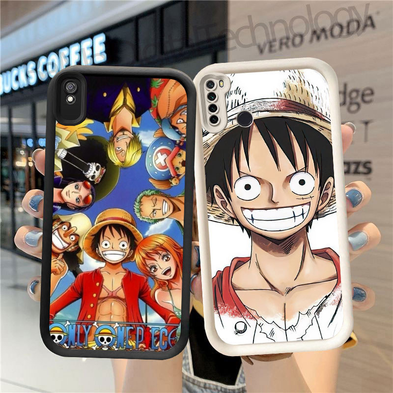 GK-62 One Piece Family Silikon hitam putih Casing untuk Redmi Note 6A 7 9A 9T Pro