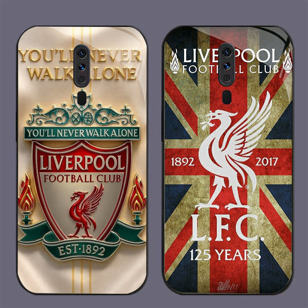GK-43 Liverpool Glass Casing untuk OPPO Reno A9X A9 A5 2F F11 2Z 2019 2020 Pro