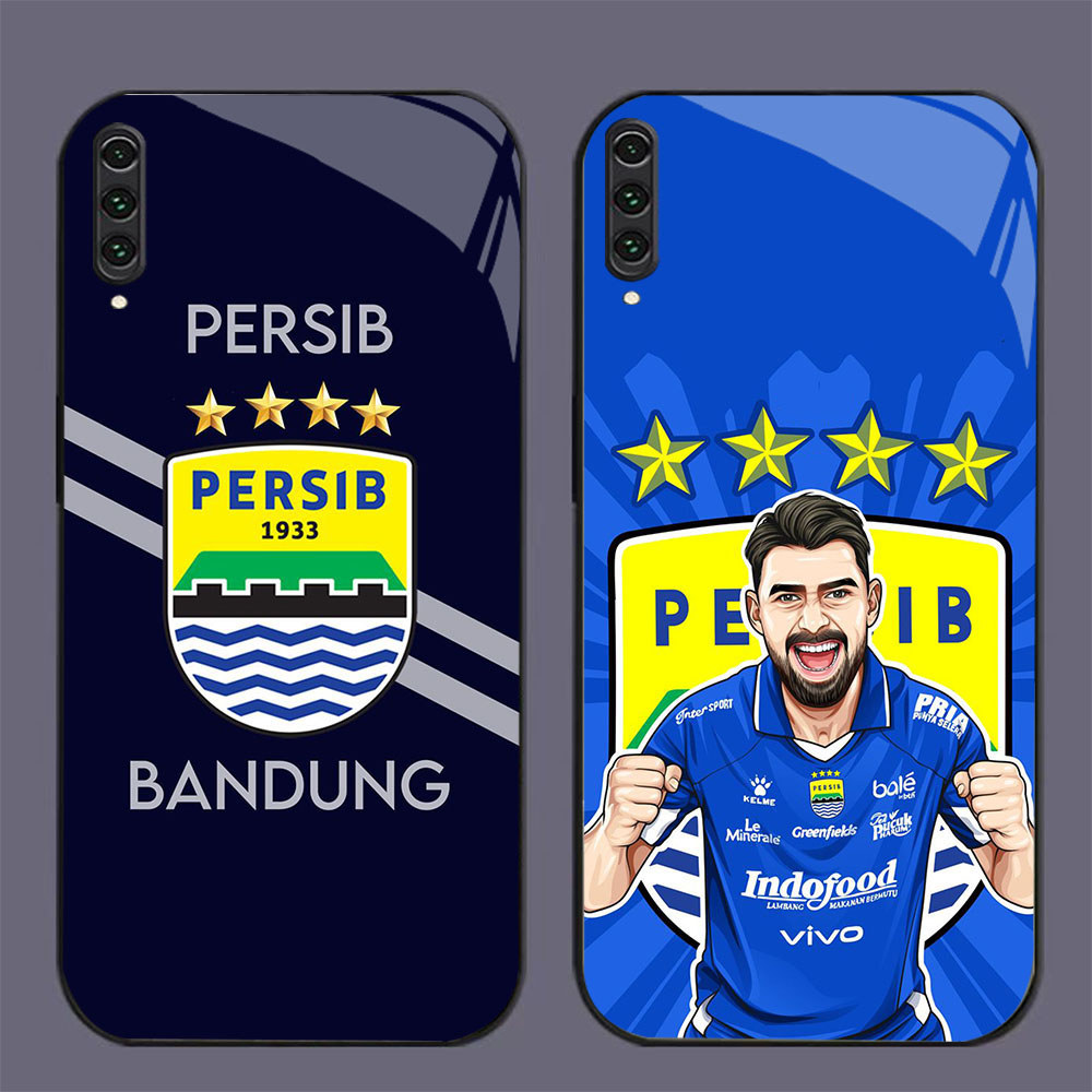 GK-69 Persib logo Glass Casing untuk Samsung Note A70 10Plus A10 A70S A7 10 A50 A02 2018 Pro