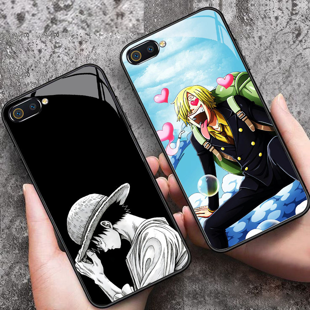 YS-74 Monkey D Luffy HD Glass Casing untuk Realme C1 C2 C2s OPPO A3S A5 A12E