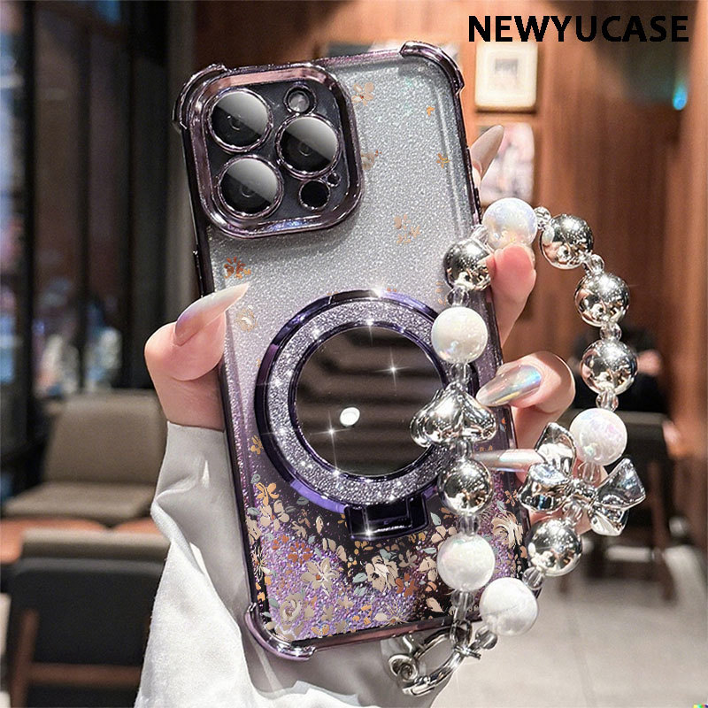 Bracket Stand Case Oppo A3x Casing Oppo A37 A55 A57 5G Phone Strap Case Glitter Card Case A79 A93 A9