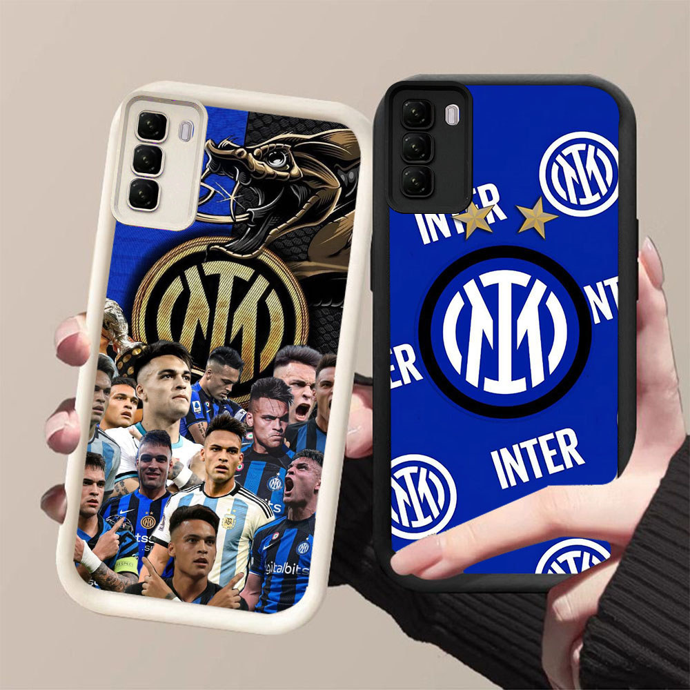 GK-40 Inter Milan Silikon hitam putih Casing untuk Infinix HOT Spark 60 40 Pro Plus