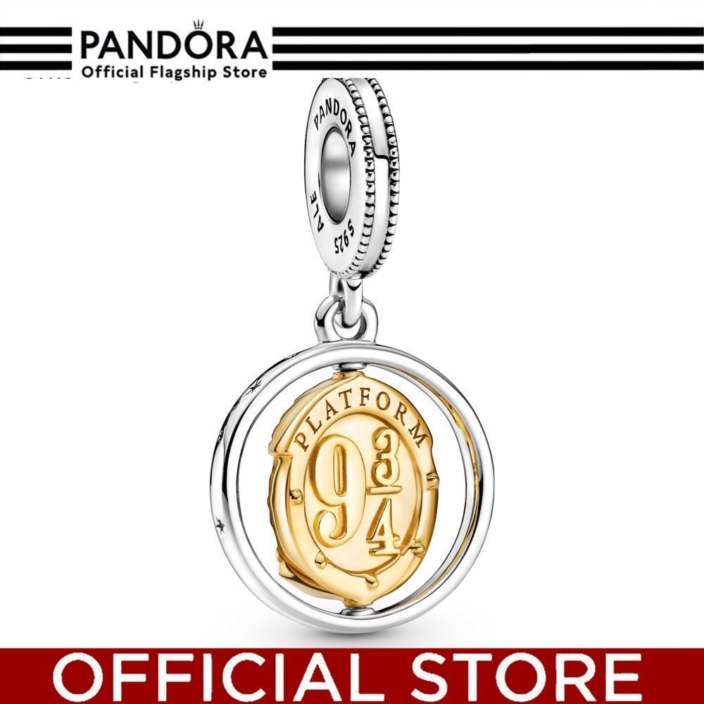 100% Asli Pandora Gold Harry Potter Platform 9 3/4 Sterling Silver And 14k Gold-plated Dangle