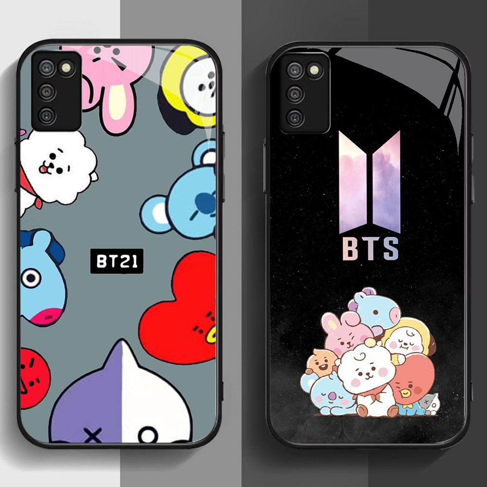 SD-2 BTS BT21 HD Glass Casing untuk Samsung A03S A71 M02S A02S A51