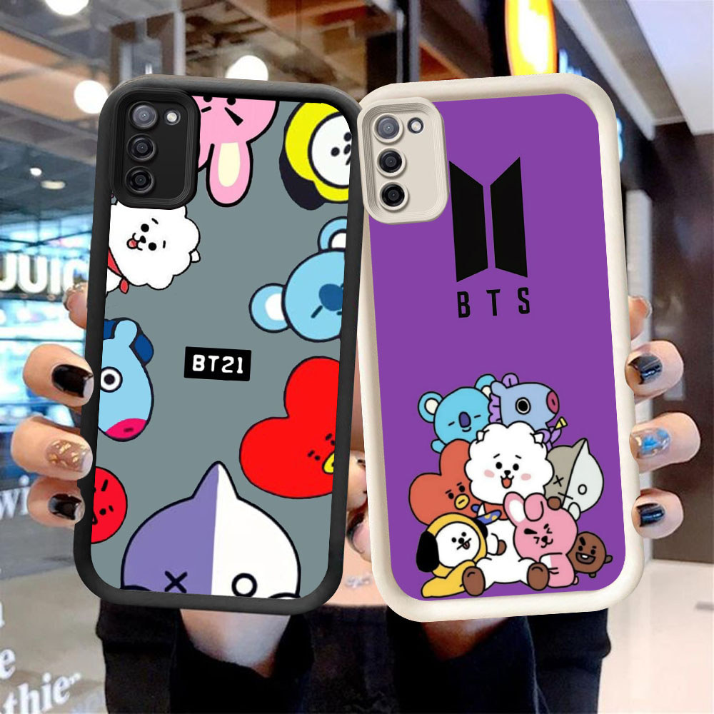 SD-2 BTS BT21 Shockproof Casing untuk Samsung A03S A31 M21 A71 M02S A51 F02S M30S A02S S20 FE
