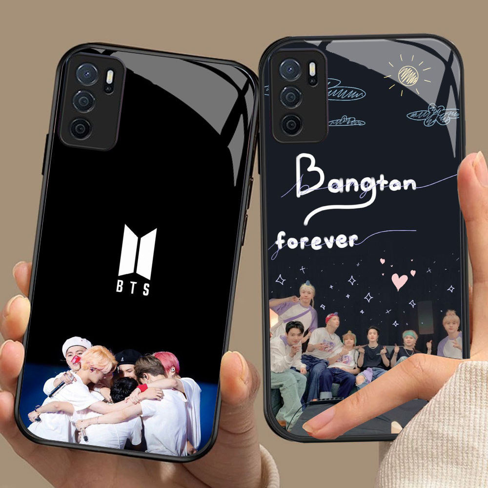 BW-4 Bangtan Forever BTS HD Glass Casing untuk OPPO A16 A16S A54S A95 A74 F19 F19S Reno 6 Lite