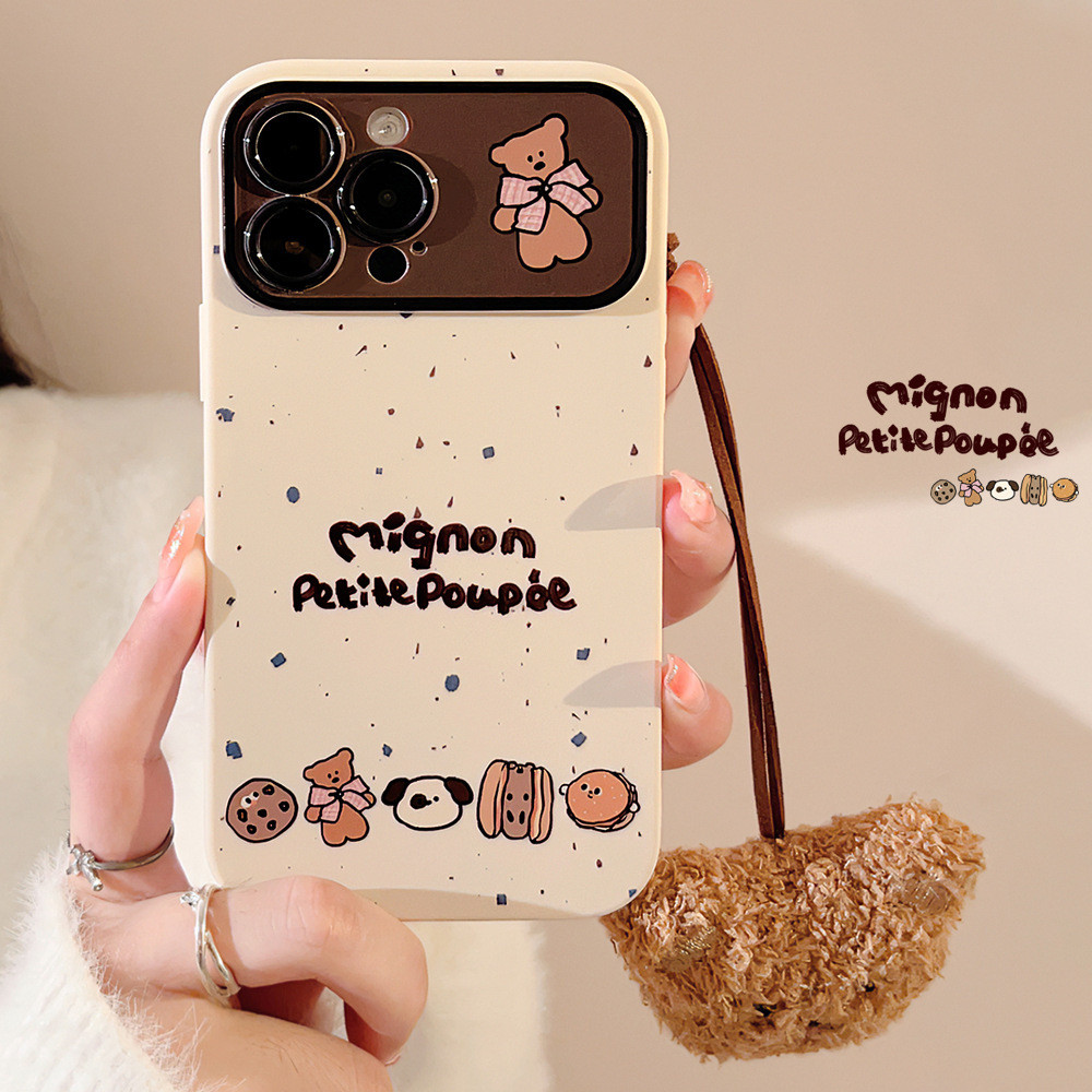 Casing HP Terbaru Tali Gantungan Beruang Kompatibel dengan iPhone 17 Apple 15 Ponsel 13 Pro Max Caku