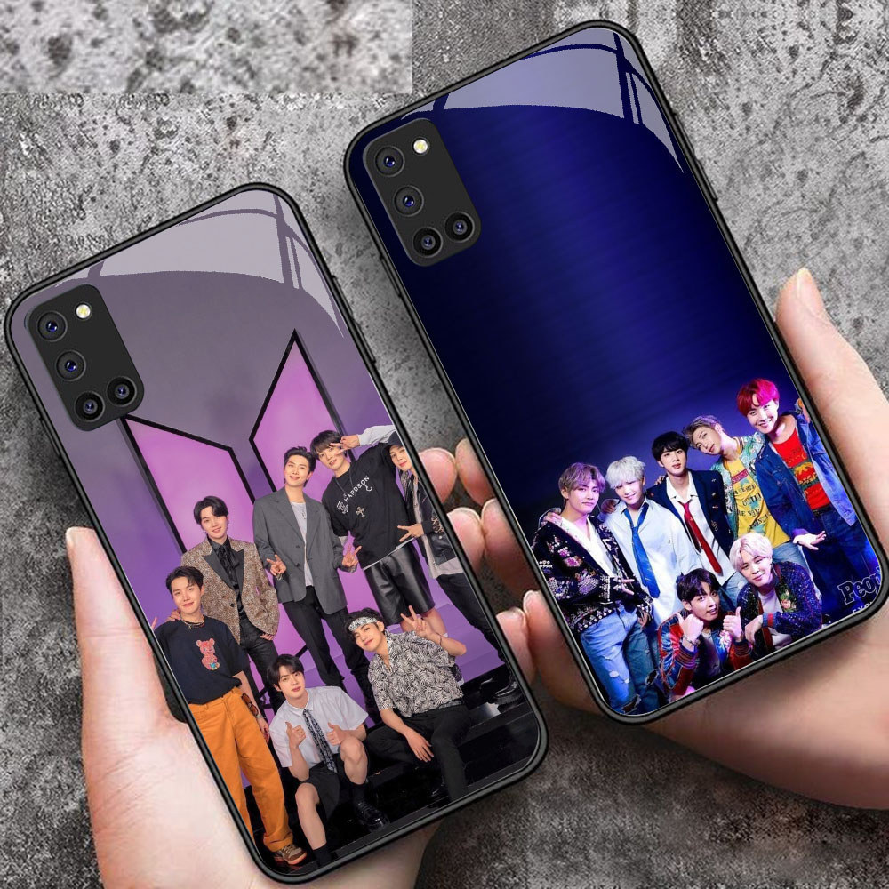 YS-29 BTS ARMY HD Glass Casing untuk OPPO A92 A72 A94 A52 F19 Reno 5 5F Lite Pro