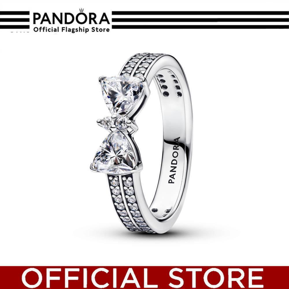 100% Asli Pandora Silver Bow Sterling Silver Ring Cincin Wanita Manis & Elegan | Perhiasan Cantik Un