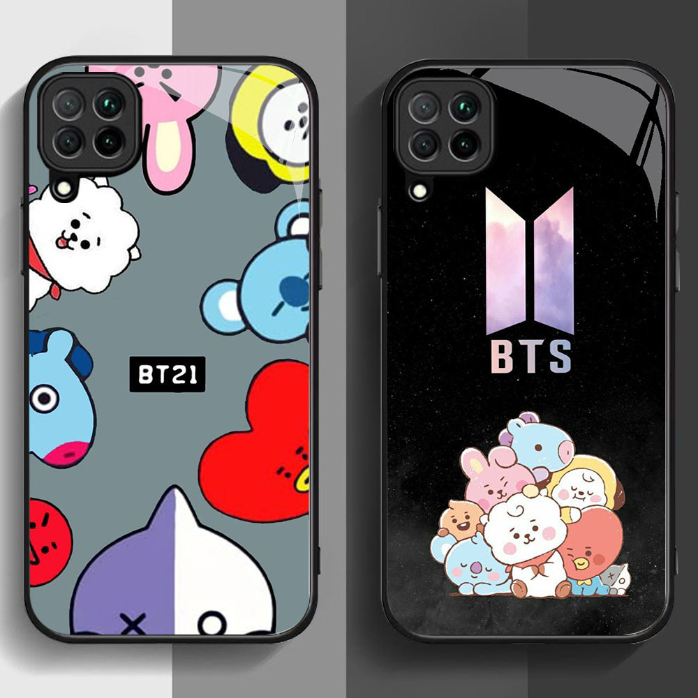 SD-2 BTS BT21 HD Glass Casing untuk Samsung A12 M32 M12 A22 5G