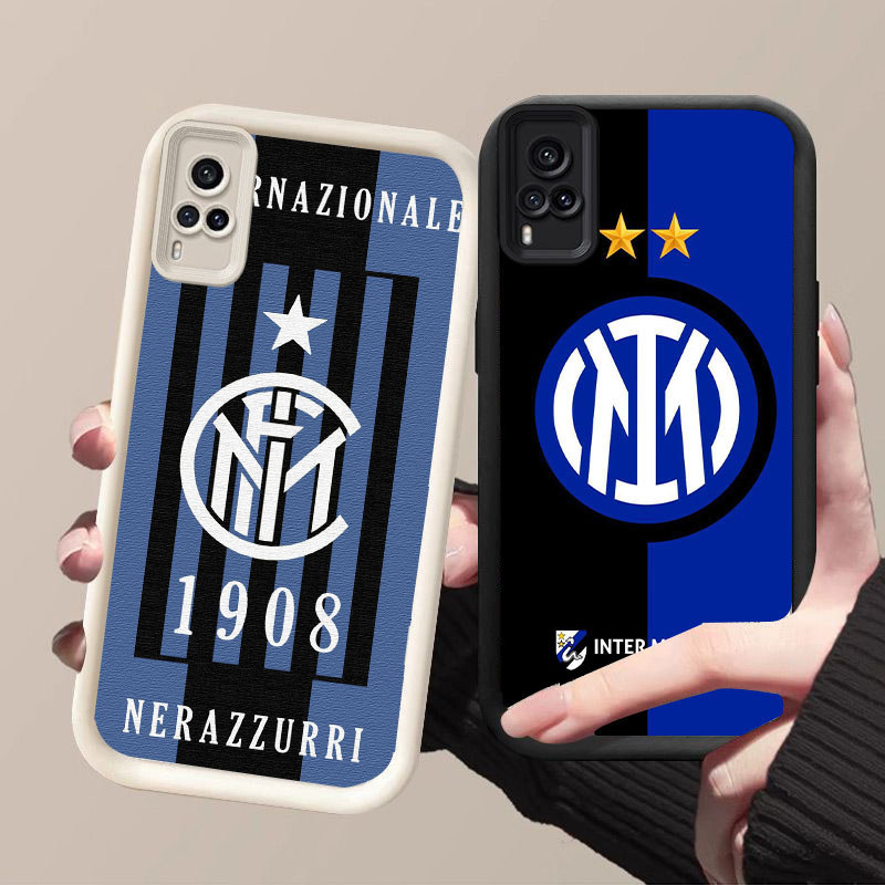 UK-10 Inter Milan Hitam Putih silikon lembut Casing untuk VIVO Y51A Y51 Y51S V21 Y33 V21E Y31 Y53s Y
