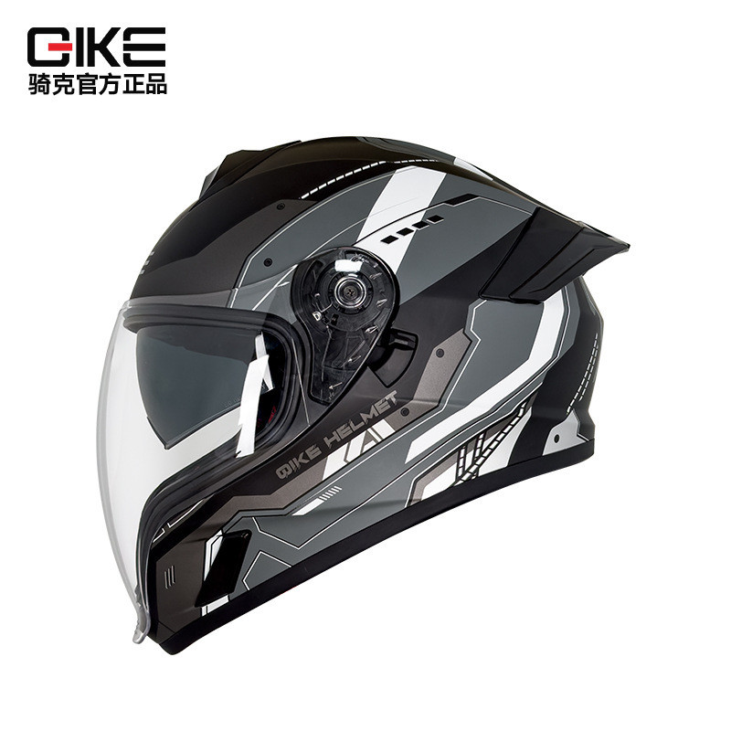 Helm Sepeda Motor untuk Pria Wanita dengan Visor Ganda, Sayap Ekor Besar, Bersertifikat 3C, Berkenda