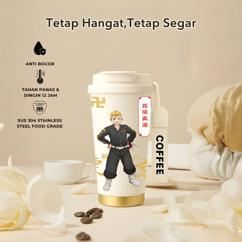 Tumbler Anime Tokyo Revengers All Characters 500ml SUS 304  Anti Bocor 100%  han Panas & Dingin 12 J