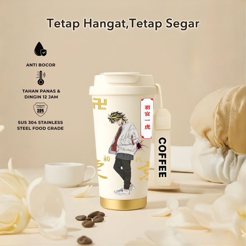 Tumbler Anime Tokyo Revengers All Characters 500ml SUS 304  Anti Bocor 100%  han Panas & Dingin 12 J