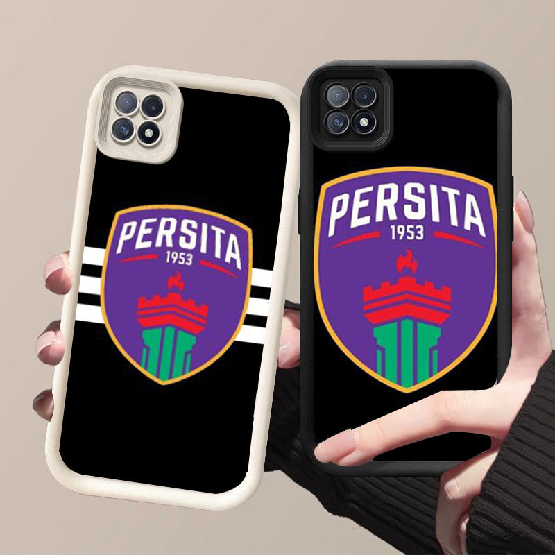 HK-66 Persita Indonesia Shockproof Casing untuk Silikon hitam putih OPPO Realme Reno C20A A16E A16K 
