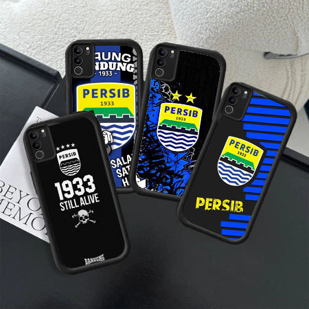 PO8 AING PERSIB Hp Plating Casing untuk Samsung A20 A56 A11 A10 S20 A21S A51 M02S A36 FE A03S A71 A5