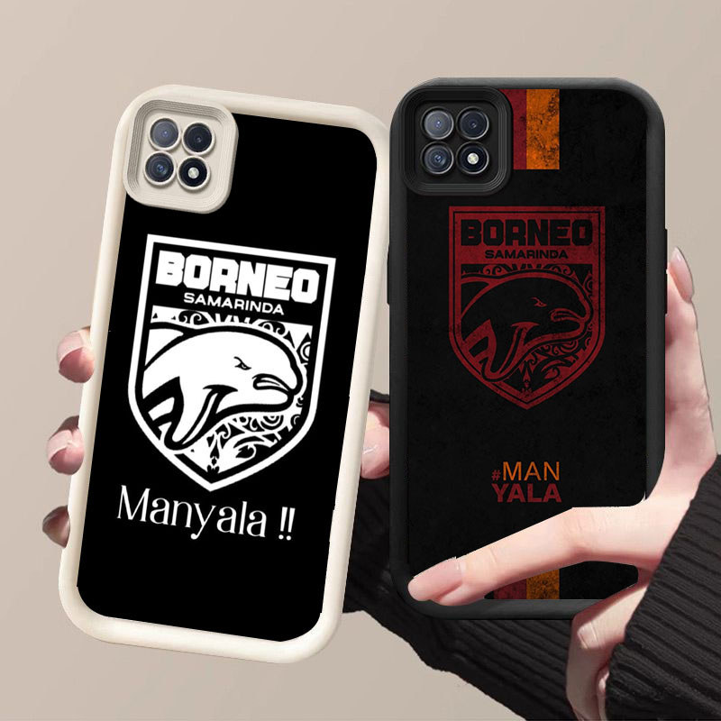 HK-53 Borneo fc Shockproof Casing untuk Silikon hitam putih OPPO Realme Reno C20A A16E A16K 4F F17 C