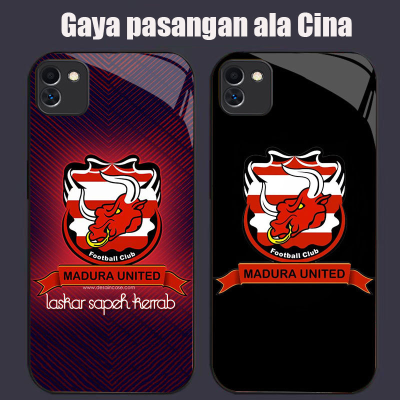 DK-70 Madura United Indonesia FC Casing KACA bingkai lembut hitam Samsung A04 A05 A04E A03 M04 Core 