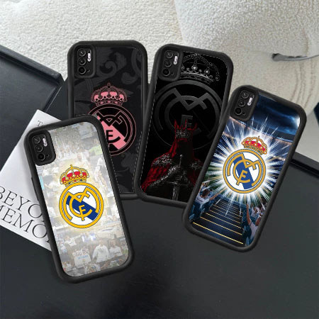 PO64 M-madrid Hp Plating Casing untuk Xiaomi Redmi Note POCO 12 M3 13T 9T K60 X5 F5 Turbo 13C 7 14 A