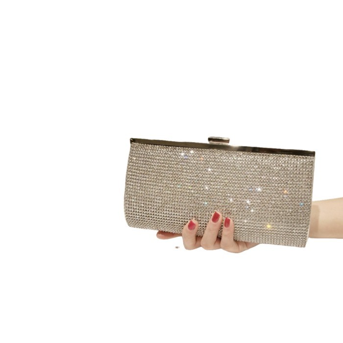 Tas Pesta Berlian Kaca Mengkilap, Tas Pengantin, Tas Fashion, Tas Clutch Wanita Perdagangan Luar Neg