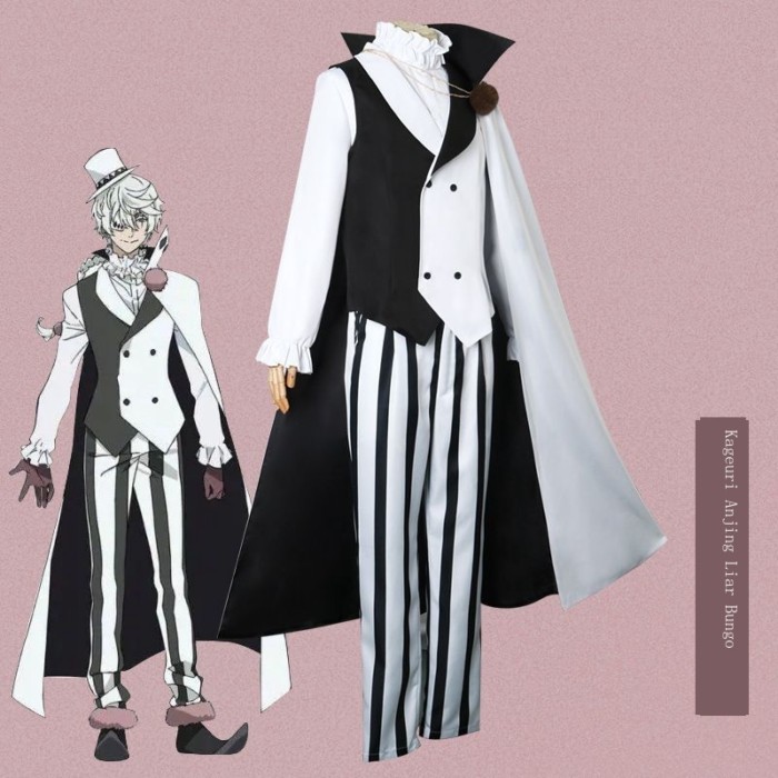 Kostum cos Bungou Stray Dogs Season 4 Setelan jubah kostum cosplay Nikorai Nikolai Gogol