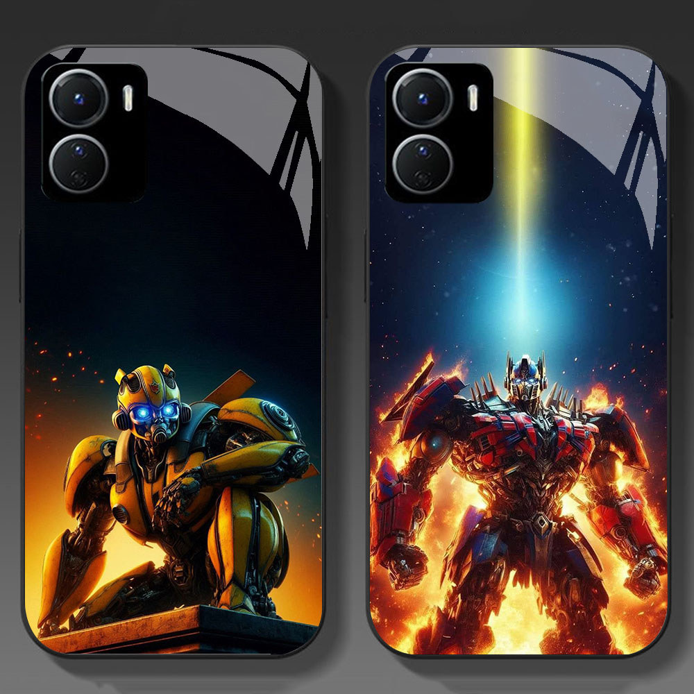 KT-36 Transformer Bumblebee HD Glass Casing untuk VIVO Y16 Y15S Y01 Y56 Y36 Y27S Y15A Y36i Y17S iQOO