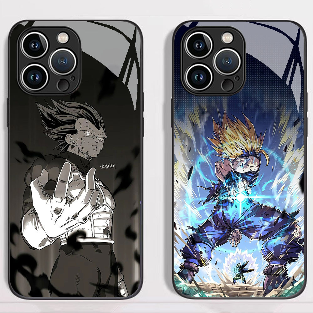 KT-83 Dragon Z Ball HD Glass Casing untuk iPhone 15 14 Plus Pro Max