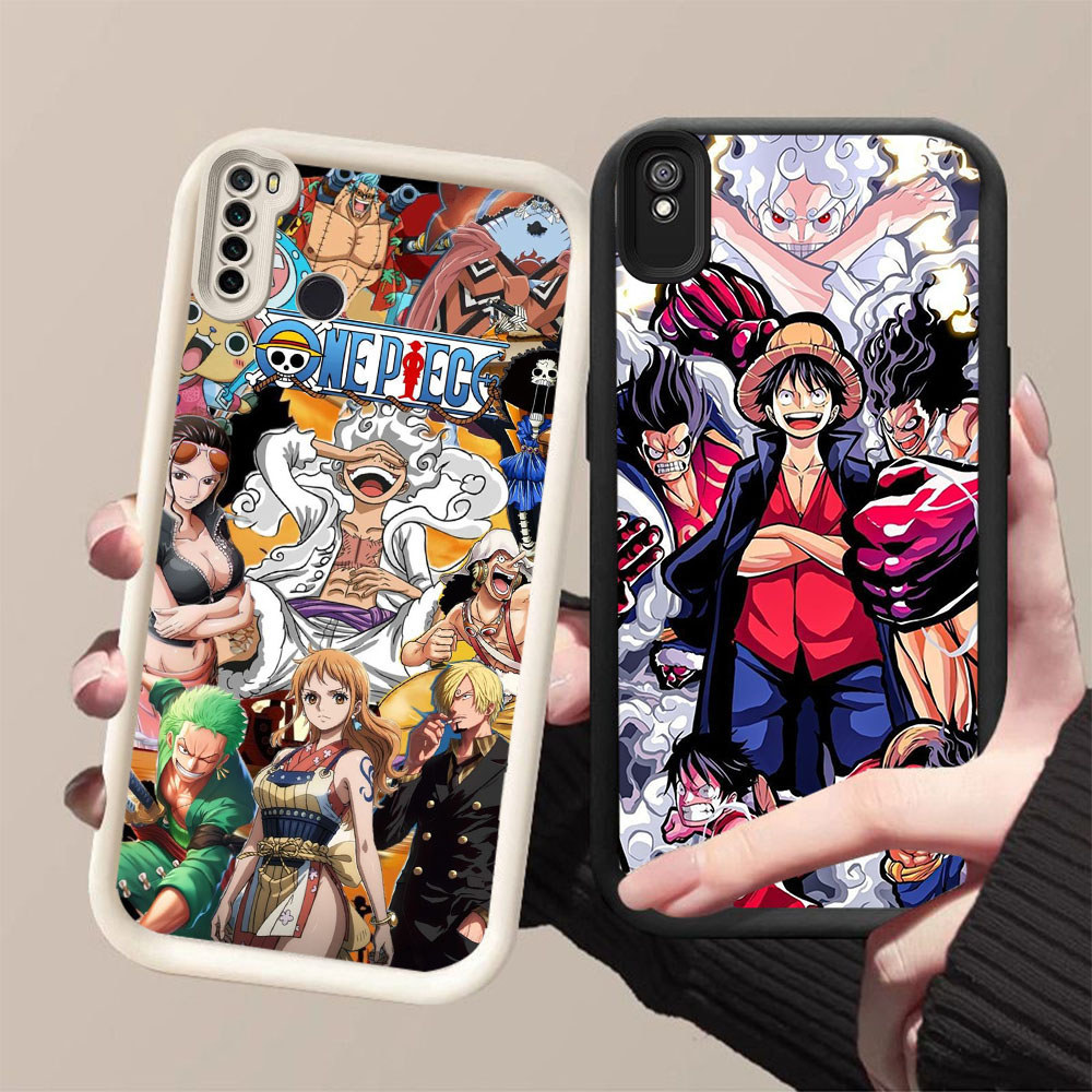 DJ-37 One Piece Team Silicone Casing hitam putih untuk Redmi Note 6A 7 9T 9A Pro