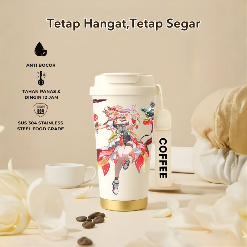 Tumbler Guinevere Mobile Legend | 500ml SUS 304 | Anti Bocor 100% | Tahan Panas & Dingin 12 Jam | Se