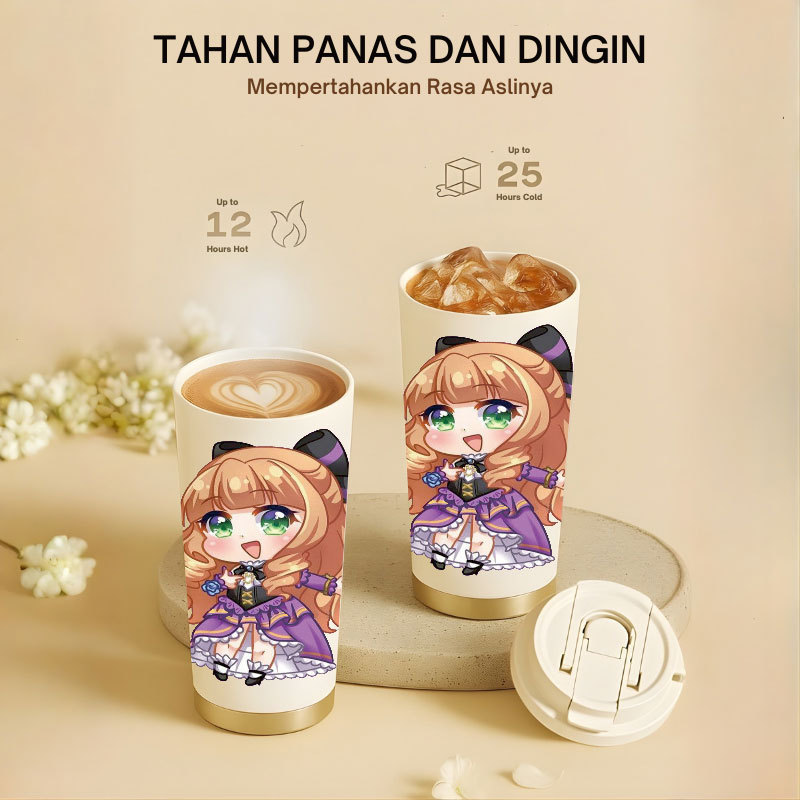 Tumbler Guinevere Mobile Legend | 500ml SUS 304 | Anti Bocor 100% | Tahan Panas & Dingin 12 Jam | Se