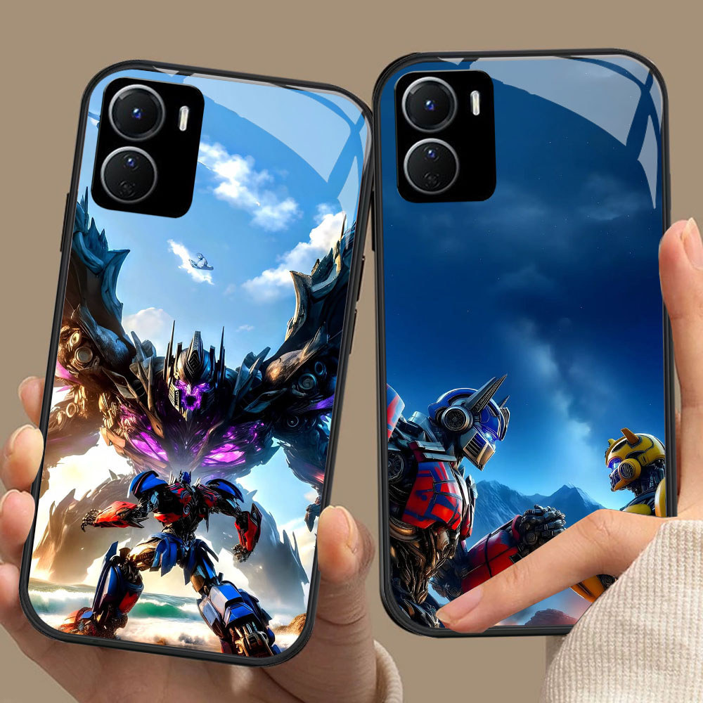 BR-47 Transformers Bumblebee HD Glass Casing untuk VIVO Y16 Y15S Y01 Y56 Y36 Y27S Y15A Y36i Y17S iQO