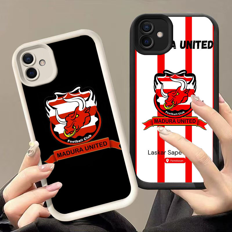 MK-18 Madura United Shockproof Casing untuk Silikon hitam putih Samsung A04E A06 M04 A05 A03 A07 A04