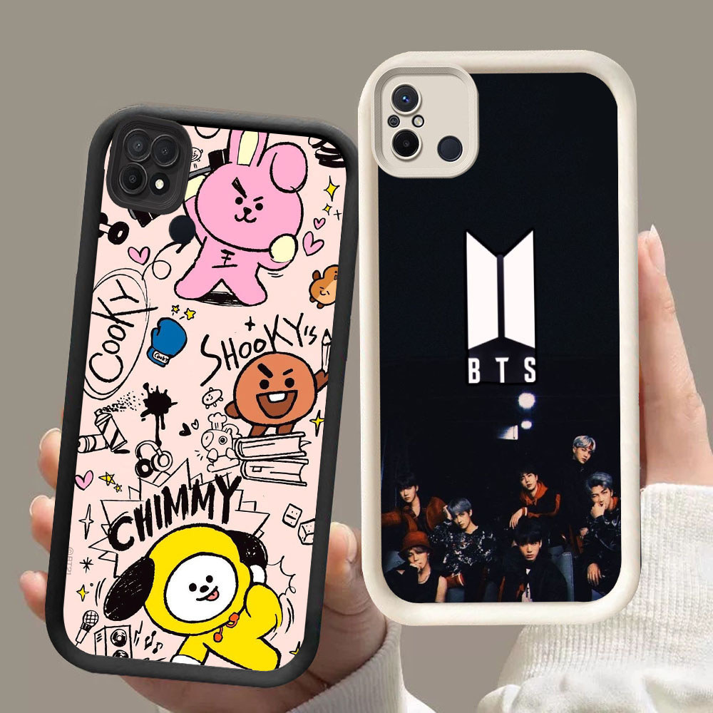 KT-56 BTS BT21 Shockproof Casing untuk Xiaomi Redmi 9C 11A 12C 10C NFC POCO C55 C31
