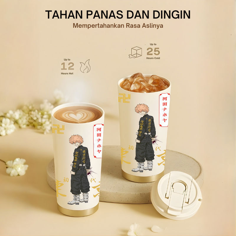 Tumbler Anime Tokyo Revengers All Characters 500ml SUS 304  Anti Bocor 100%  han Panas & Dingin 12 J