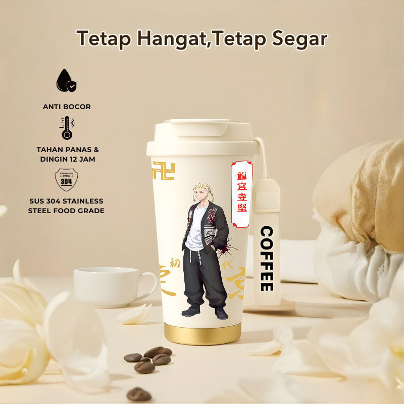Tumbler Anime Tokyo Revengers All Characters 500ml SUS 304  Anti Bocor 100%  han Panas & Dingin 12 J