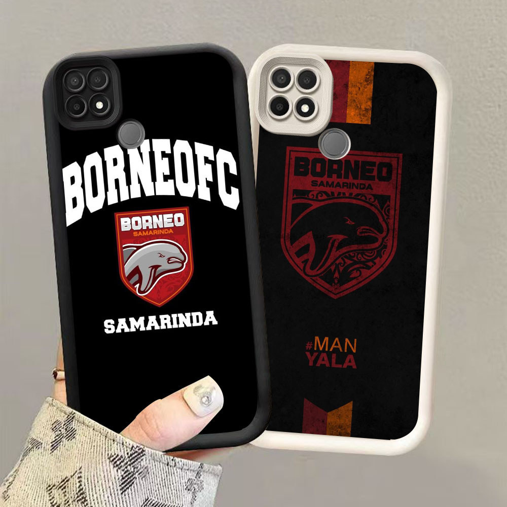 HK-53 Borneo fc Shockproof Casing untuk Silikon hitam putih OPPO Realme Narzo A15s C21 C25Y A35 C25S