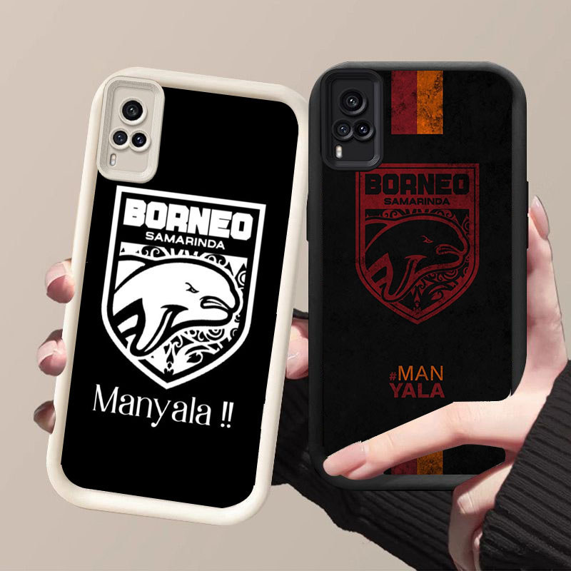HK-53 Borneo fc Shockproof Casing untuk Silikon hitam putih VIVO Y53s Y33 Y51 Y73 Y51A Y51S Y31 V21 