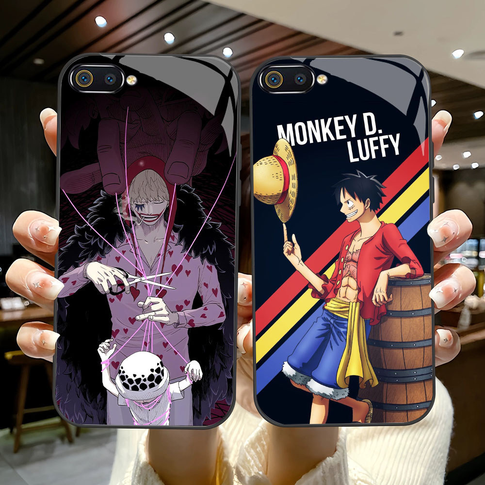 BR-21 Monkey D Luffy HD Glass Casing untuk Realme C1 C2 C2s OPPO A3S A5 A12E