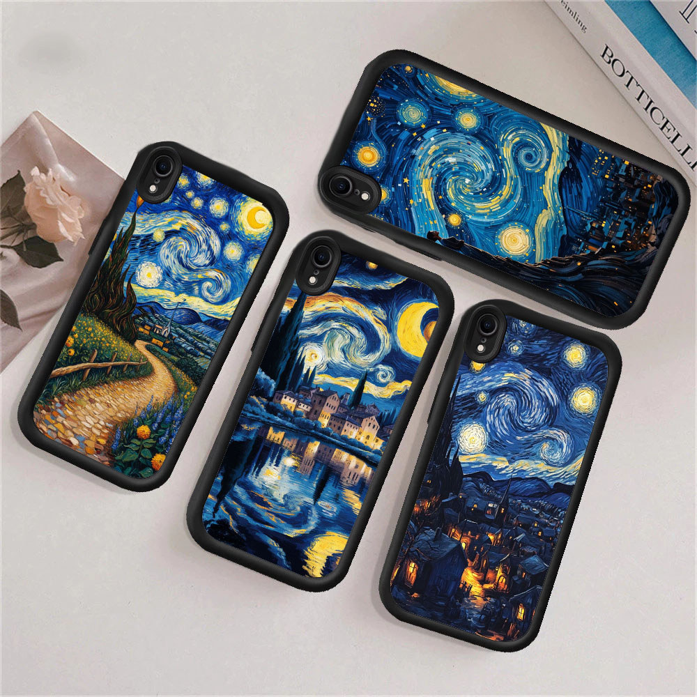 UO96 Vincent van Gogh Hp Plating Casing untuk iPhone XS 8 7 6 X XR Max Plus Shell silikon lunak Soft