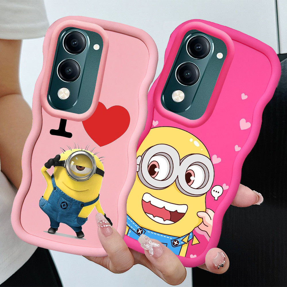 KL37 minions Casing untuk VIVO Y19S Pro Y19 Y19e Y29S Y29T Y04 Y04S 5G Case Merah Muda