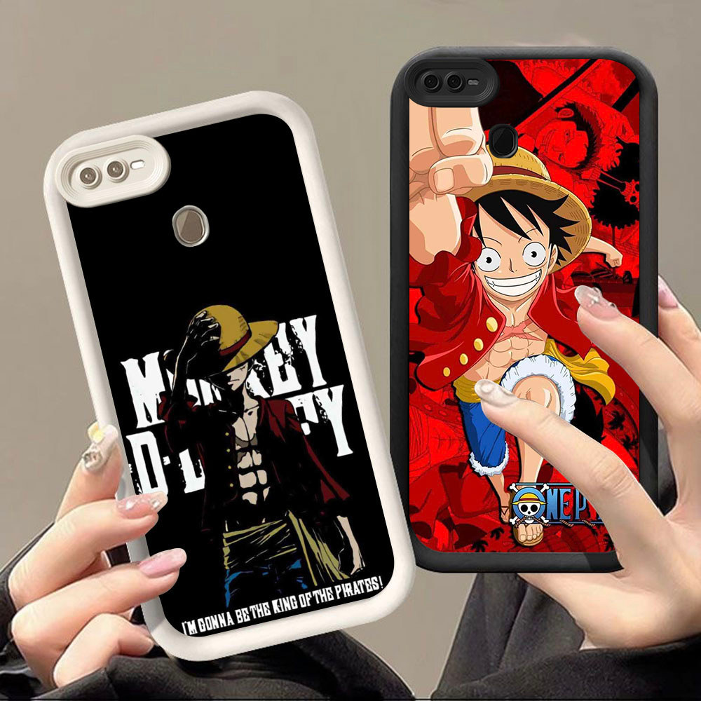 KT-71 Monkey D Luffy Shockproof Casing untuk OPPO A7 F7 A12s A12 F9 A5S Realme 2 Pro