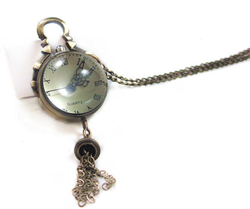 Jam tangan  Gantung Pria Kuno Antik Elegan HB0009 Versi Korea Retro Coklat Saku Istana Gaya Eropa Am